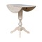 International Concepts Round 42 in Rd Dual Drop Leaf Pedestal Table, 42.3 inH, Unfinished, Ready to Finish, 42 in W, 42 in L K-42DPT-11P-2 - alternate 4